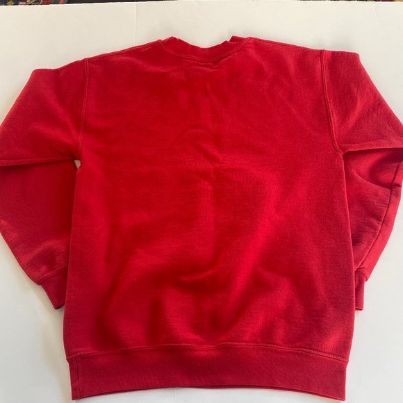 Gildan Heavy Blend "Siracha" red, long sleeved sweatshirt men's size smalk - Picture 2 of 6
